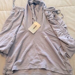 Gymshark ruched cropped hoodie